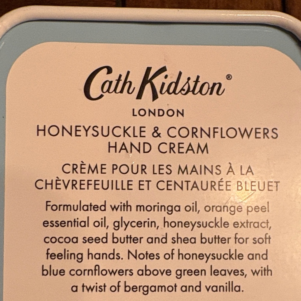 Cath Kidston Honeysuckle & Cornflowers  Hand Cream in Decorative Tin - Picture 5 of 5